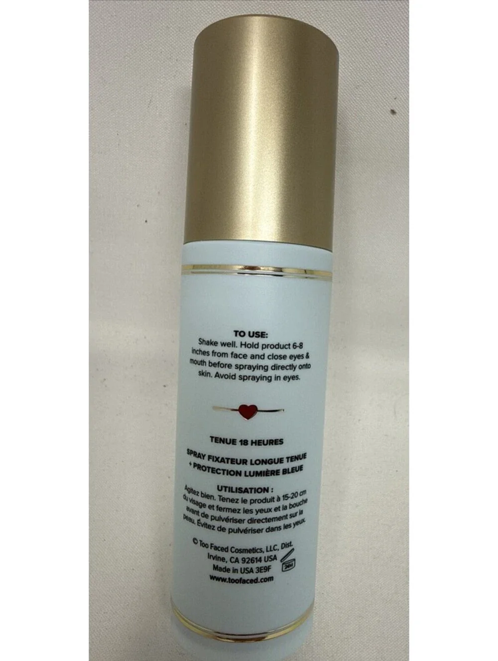 Too Faced Makeup Insurance Longwear Setting Spray + Blue Light Defense RN 1
